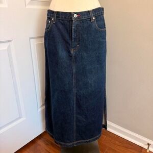 Y2K DARKWASH U.S. POLO ASSOCIATION MAXI SKIRT